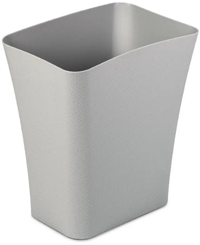 Main image of Textura Slim Trash Can - 3.1 Gallon Small Waste Basket for Narrow Spaces - Skinny Plastic Garbage Bin for Bathroom, Bedroom, or Office, Grey