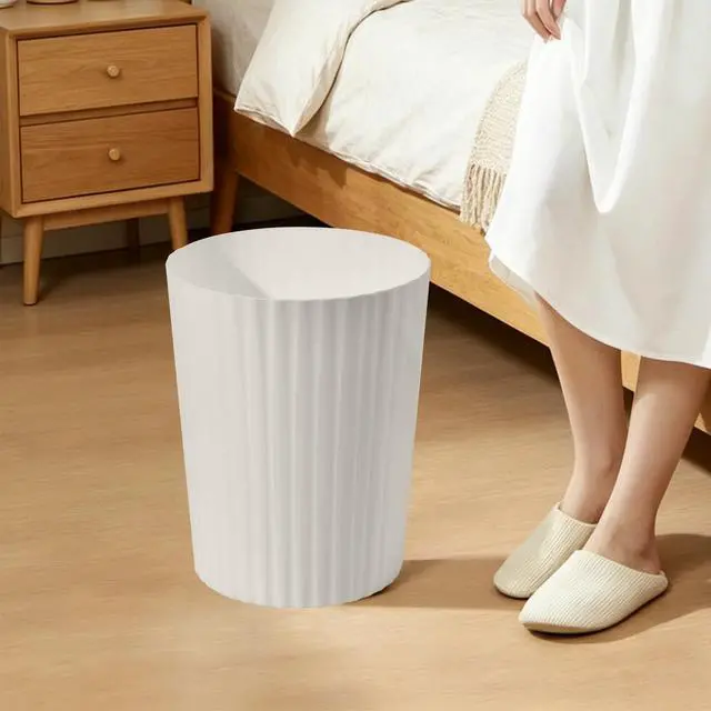 Alt view image 6 of 7 - Grip Trash Can - Small Waste basketbin - 2 Gallon- for Office,Home,Bathroom,Kitchen - Beige