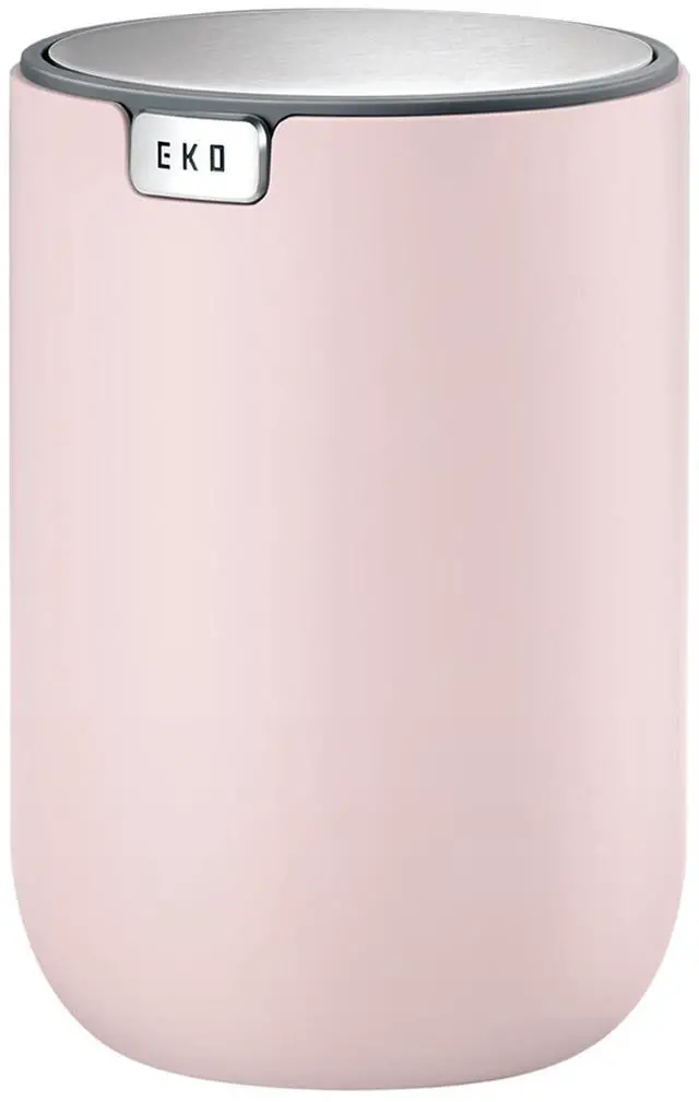 Main image of Fandy 0.4 Gal/1.5L Mini Tabletop Trash Bin with Swing-Lid, Desktop Trash Can for Bathroom Countertop, Vanity, Coffee or Office, Small Garbage Bin (Pink)