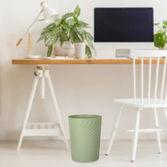 Alt view image 4 of 6 - Plastic Small Bathroom Trash Can Wastebasket Garbage Can, Mint Green