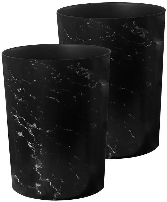 Main image of Small Trash Can for Bathroom, 2 Gallon Trash Can Trash Bin Wastebasket Garbage Can for Kitchen,Bathroom Office, Bedroom,Dorms,Laundry Room (Black, 2 Pack)