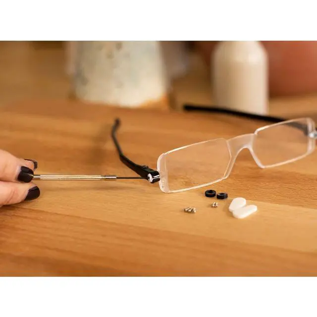Alt view image 3 of 6 - 11pc Universal Compact Eye Glasses Repair Kit Case for Fixing All Kinds of Broken Glasses