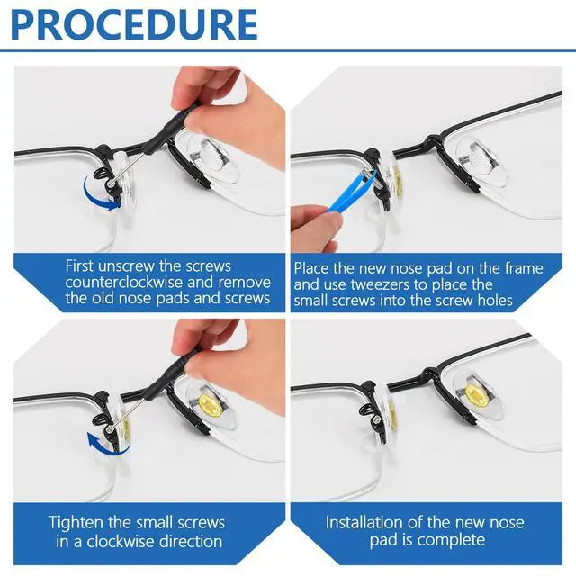 Alt view image 5 of 7 - Upgraded Magnetic Eye Glass Repairing Kit, All-in-One Precision Screwdriver Set with Assorted Screws Silicone Nose Pads Tweezer, Glasses Repair Kit for Eyeglasses Sunglasses Watches