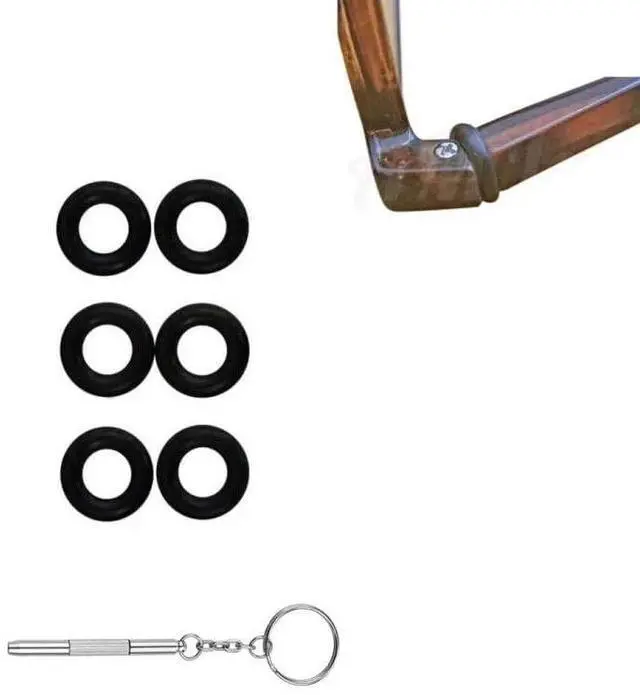 Main image of Eyeglass Repair Kits Glasses Grips Hinge Tighteners Silicone Hinge Rings Eyeglass Replacement and 1 Screwdriver 6mm for Eyeglass Frame