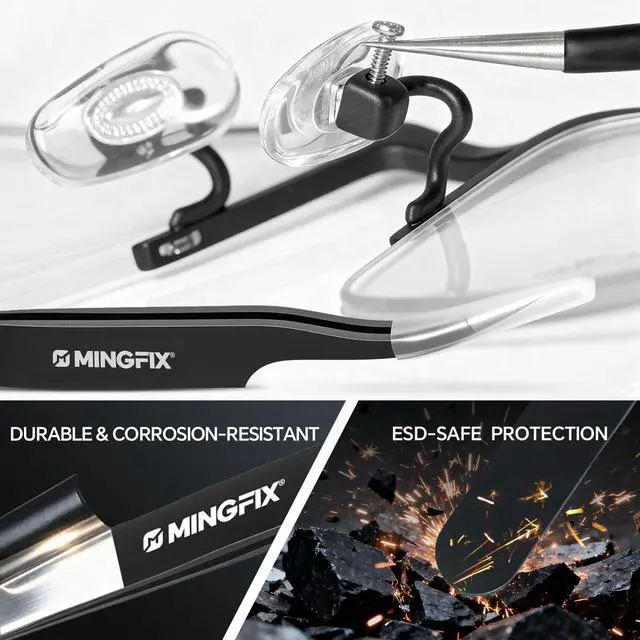 Alt view image 7 of 7 - Eye Glasses Repairing Kit, MINGFIX Magnetic Eyeglass Repair Tool Set with Multiple Size Screws,8 Precision Screwdrivers,Nose Pads,Ear Grips and Tweezer with Travel Case for Glasses,Sunglasses
