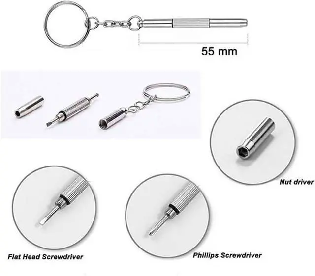 Alt view image 6 of 6 - Eyeglass Repair Kits Glasses Grips Hinge Tighteners Silicone Hinge Rings Eyeglass Replacement and 1 Screwdriver 6mm for Eyeglass Frame