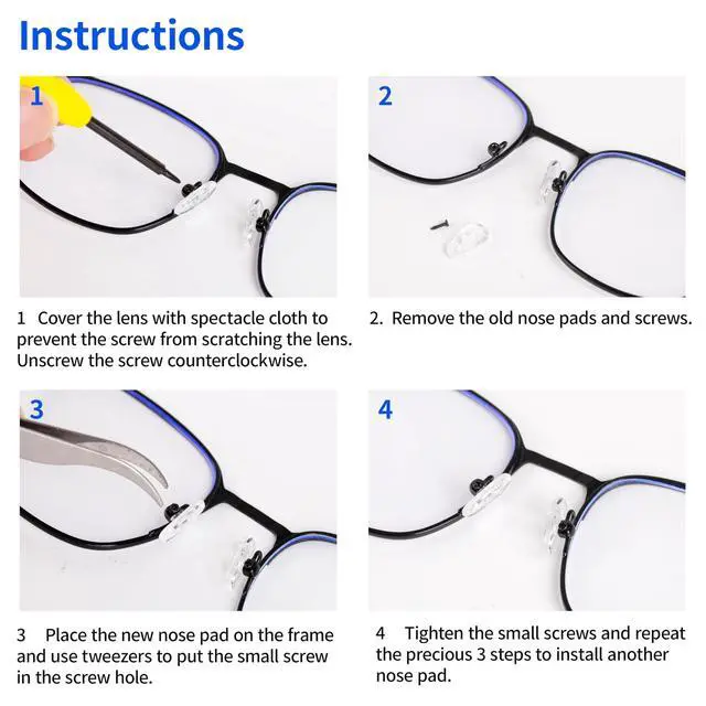 Alt view image 7 of 7 - Upgrade Version All-in-One Magnetic Glasses Repair Kit with Black Screw, Eyeglass Repair Tools Kit with Precision Screwdriver Sets, Nose Pads, Tweezer