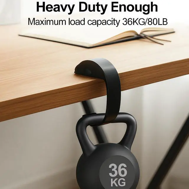 Alt view image 5 of 7 - 2 PCS Purse Hook for Table Heavy Duty, Bag Hanger for Table, Classroom, Office, Travel, Multi-Use Portable Bag Hook for Desk, Headphone, Key, Backpack, Office Table Accessories
