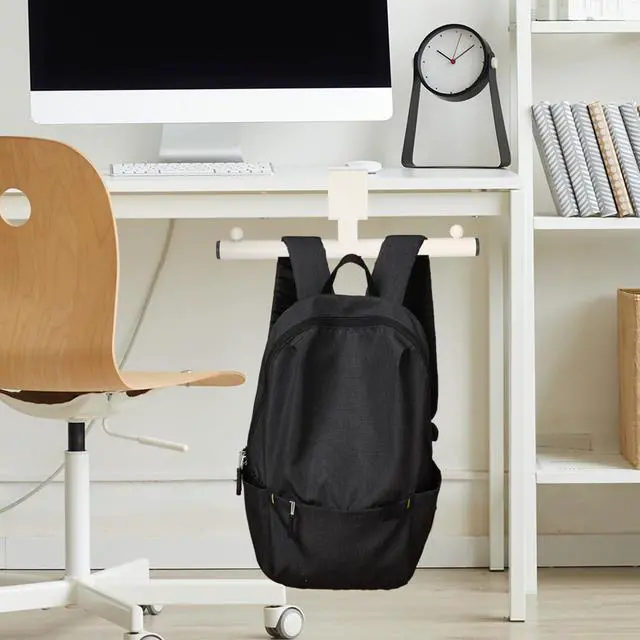 Alt view image 7 of 7 - 1 Pcs White Heavy-Duty Bag Hook for Desk or Table Bag Hanger Backpack Holder Purse Hook Table Handbag Hanger Organizer Storage Under Desk for Office Classroom Dorm Accessories