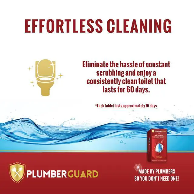 Alt view image 7 of 7 - Toilet Tablets 4 Pack | Bleach & Chlorine Free, Dual-action Whitening with 1% Hydrogen Peroxide | Plumbers' Choice | Automatic Toilet Bowl Cleaner Tablets | Long-lasting Cleaning Supplies