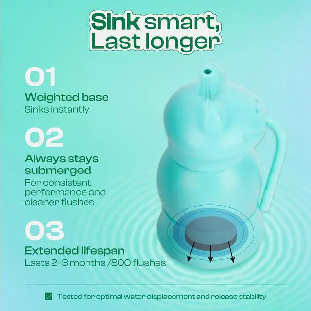Alt view image 5 of 7 - Automatic Toilet Tank Cleaner Bottles, Bowl Freshener & Odor Control