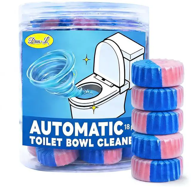 Main image of 18 Count Automatic Toilet Cleaner Tablets, Toilet Bowl Cleaner Tablets, Bathroom Toilet Tank CleanerBlue Cleaning Tabs for Bathroom Tank