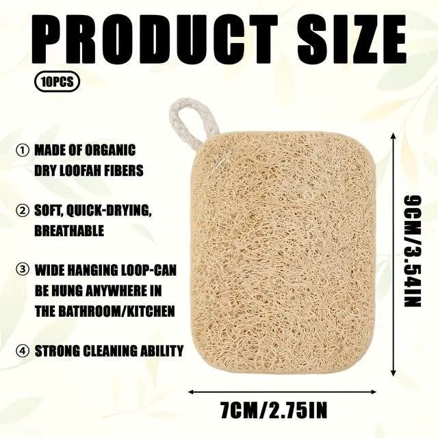 Alt view image 2 of 6 - 10Pcs Kitchen Sponges - Natural, Reusable and Eco-Friendly
