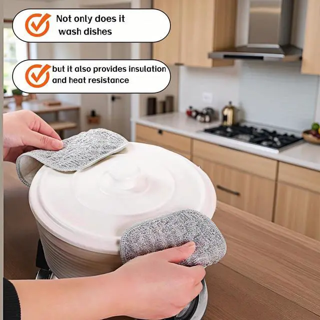 Alt view image 5 of 7 - 10Pack Scrubber Sponge for Dishes, Pans & Grease - Dual-Side Non-Scratch, Super Absorbent, Heat Resistant - Strong Cleaning Power for Kitchen, Glass, Stove (Color Random)
