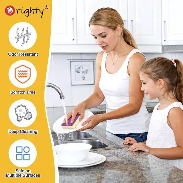 Alt view image 5 of 7 - Dish Sponges, Temperature-Responsive Kitchen Sponges 6 Pack