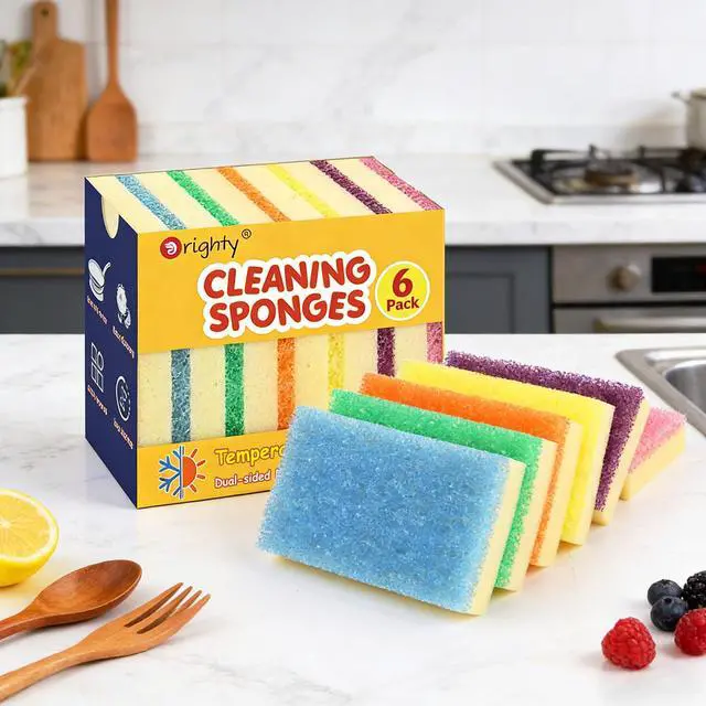 Alt view image 7 of 7 - Dish Sponges, Temperature-Responsive Kitchen Sponges 6 Pack