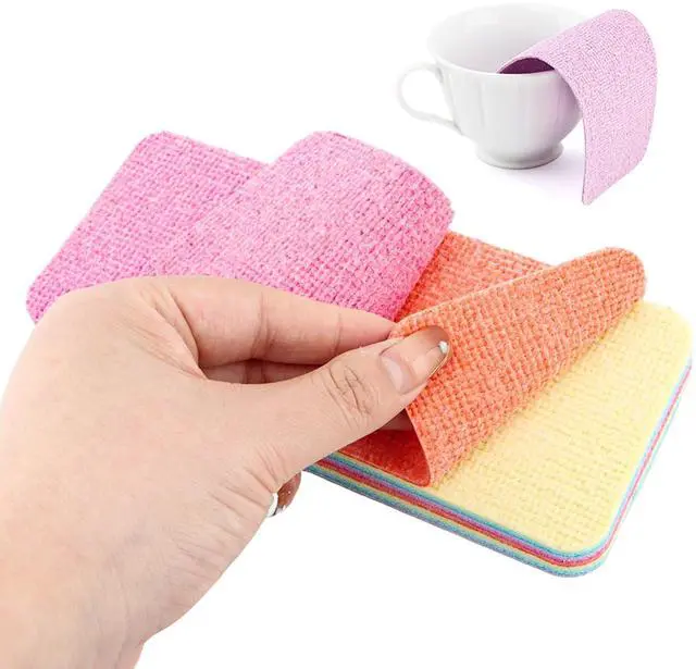 Main image of 12 Layer Microfiber Sponge Block, Non-Scratch Microfiber sponges Kitchen Dish Sponge for Washing Dishes, Easy Cleaning(Multi-Color)