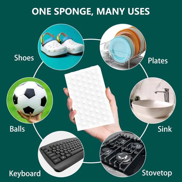 Alt view image 6 of 6 - 20 Pack Magic Sponges Erasers, 2X Density Long Lasting Melamine Sponge in Bulk, Household Cleaning Supplies, Kitchen Sponge for Bathroom, Wall, Shoe, Car, Dish, Sink, Shower Cleaner Tool