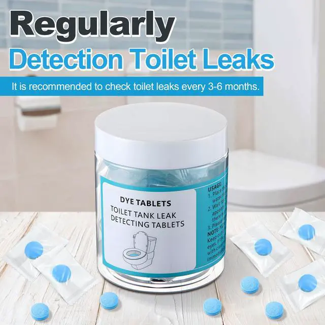 Alt view image 6 of 7 - 30 Pcs Toilet Leak Detection Tablets, Blue Dye Tablet with Bottle