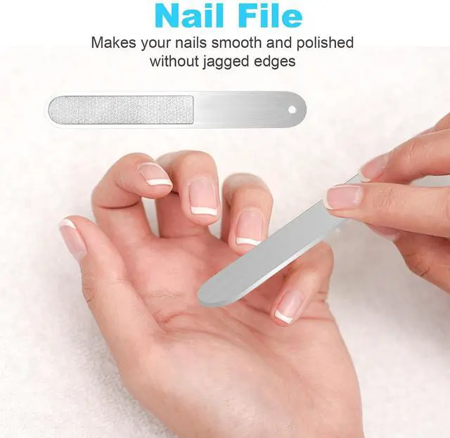 Alt view image 7 of 7 - Nail Clipper Set, 4 PCS Ultra Sharp Nail Clippers for Men, Women, Adults Toenail Fingernail Clippers, Stainless Steel Nail Cutter & File, Silver