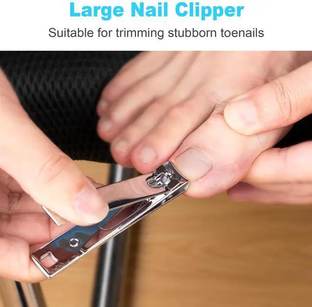 Alt view image 4 of 7 - Nail Clipper Set, 4 PCS Ultra Sharp Nail Clippers for Men, Women, Adults Toenail Fingernail Clippers, Stainless Steel Nail Cutter & File, Silver