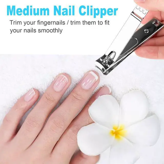 Alt view image 5 of 7 - Nail Clipper Set, 4 PCS Ultra Sharp Nail Clippers for Men, Women, Adults Toenail Fingernail Clippers, Stainless Steel Nail Cutter & File, Silver