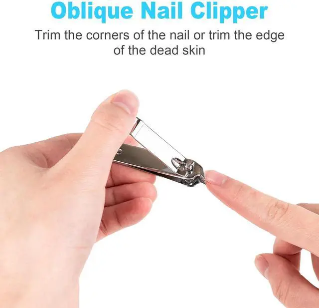Alt view image 6 of 7 - Nail Clipper Set, 4 PCS Ultra Sharp Nail Clippers for Men, Women, Adults Toenail Fingernail Clippers, Stainless Steel Nail Cutter & File, Silver