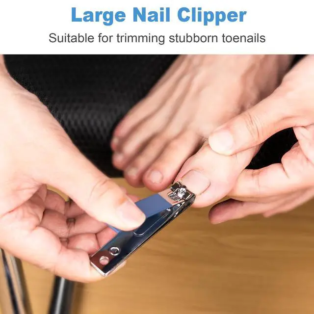 Alt view image 4 of 7 - Nail Clipper Set, 4 PCS Ultra Sharp Nail Clippers for Men, Women, Adults Toenail Fingernail Clippers, Stainless Steel Nail Cutter & File, Blue