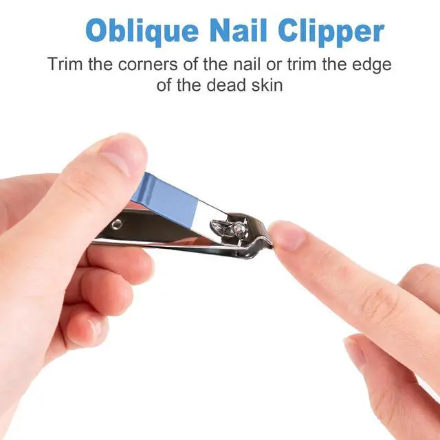 Alt view image 6 of 7 - Nail Clipper Set, 4 PCS Ultra Sharp Nail Clippers for Men, Women, Adults Toenail Fingernail Clippers, Stainless Steel Nail Cutter & File, Blue
