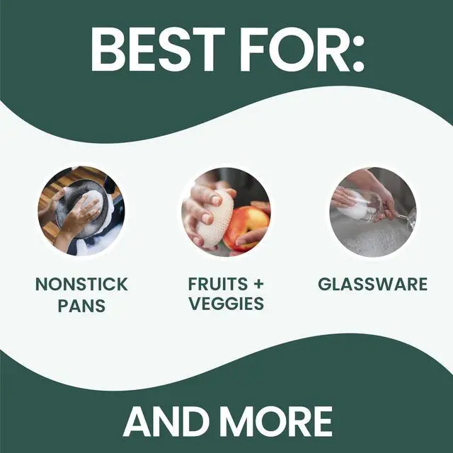 Alt view image 3 of 7 - Greener Clean Recycled Scrubbing Circles, 3 Dish Scrubbers for Cleaning Kitchen & Scrubbing Fruits or Veggies, Safe on Nonstick Pots and Pans, Glassware