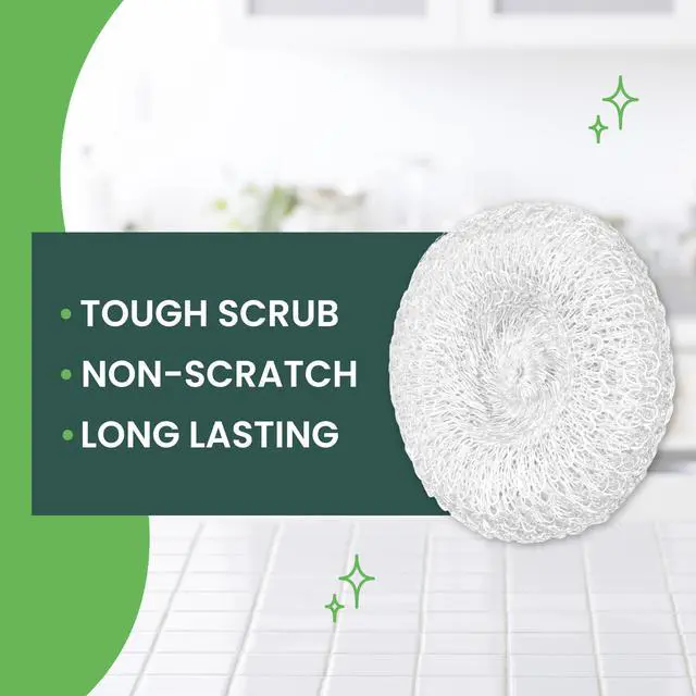 Alt view image 2 of 7 - Greener Clean Recycled Scrubbing Circles, 3 Dish Scrubbers for Cleaning Kitchen & Scrubbing Fruits or Veggies, Safe on Nonstick Pots and Pans, Glassware