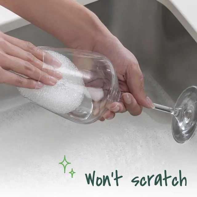 Alt view image 4 of 7 - Greener Clean Recycled Scrubbing Circles, 3 Dish Scrubbers for Cleaning Kitchen & Scrubbing Fruits or Veggies, Safe on Nonstick Pots and Pans, Glassware