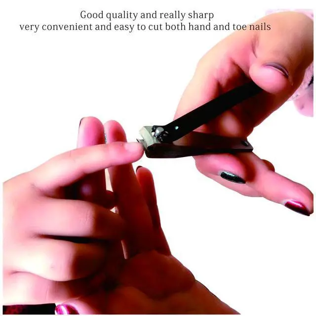 Alt view image 4 of 6 - 3Pcs Nail Clippers Set, Stainless Steel Fingernail and Toenail Clipper Cutters, Professional Nail Clippers Cutter for Men,Women,Kids. Slanted Tip Tweezers, Eyebrow Scissors, Nail Cutter