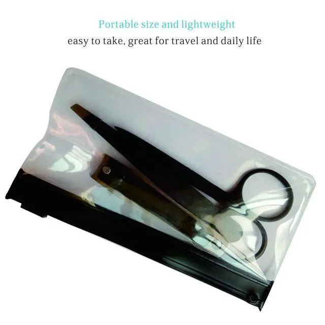 Alt view image 6 of 6 - 3Pcs Nail Clippers Set, Stainless Steel Fingernail and Toenail Clipper Cutters, Professional Nail Clippers Cutter for Men,Women,Kids. Slanted Tip Tweezers, Eyebrow Scissors, Nail Cutter