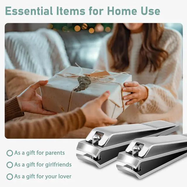 Alt view image 7 of 7 - 8 Pcs Large Curved Nail Clippers Set for Women Men, Bulk Toenail Fingernail Clipper Nails Cutters Stainless Steel, Seniors Adults Travel Manicure Pedicure Trimmer Gifts Kit