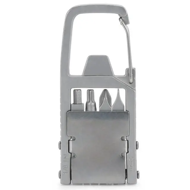 Alt view image 7 of 7 - 12 in 1 Keychain Multitool Screwdriver Bit Folding Multi Tool Bottle Opener Portable Pocket Tool for Outdoors Camping