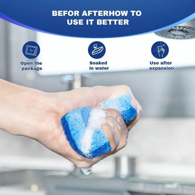 Alt view image 4 of 7 - 9 Pack Zero Scratch Scrub Sponges, Non-Scratch Dish Scrubbers for Nonstick Pans, Multi-Surface Safe Cleaning Sponges for Kitchen & Bathroom