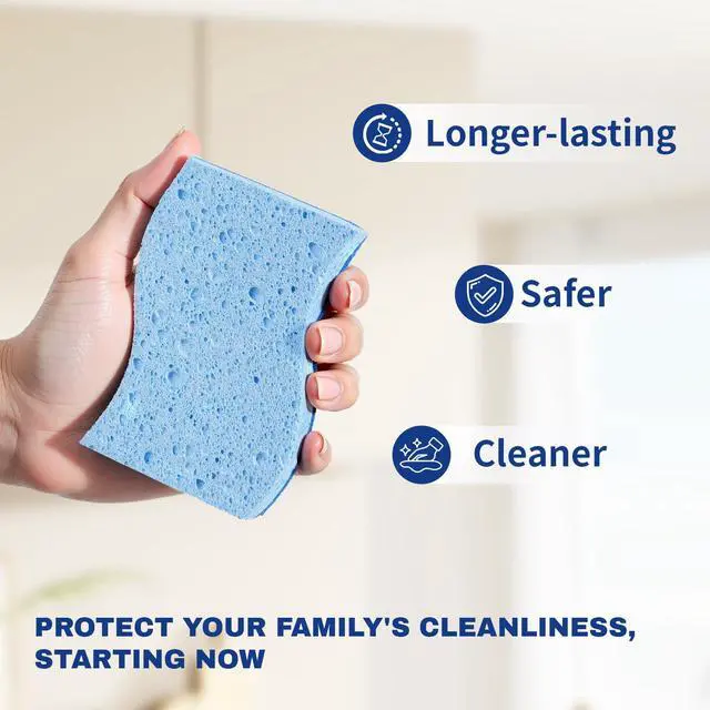 Alt view image 6 of 7 - 9 Pack Zero Scratch Scrub Sponges, Non-Scratch Dish Scrubbers for Nonstick Pans, Multi-Surface Safe Cleaning Sponges for Kitchen & Bathroom