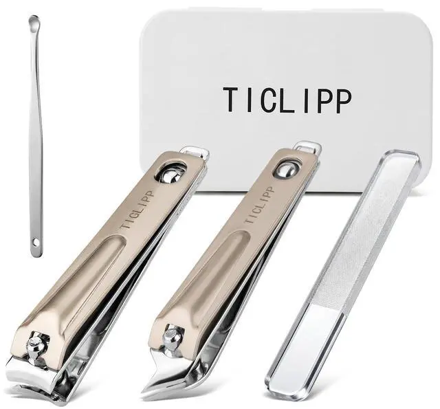Main image of Heavy-Duty Stainless Steel Toenail Clippers Set with Built-in File, Sharp Precision Nail Cutter & Fingernail Trimmer for Men Women Seniors Thick Nails Daily Use