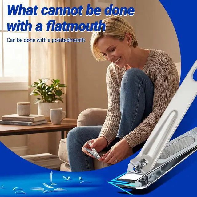 Alt view image 4 of 7 - Heavy-Duty Stainless Steel Toenail Clippers Set with Built-in File, Sharp Precision Nail Cutter & Fingernail Trimmer for Men Women Seniors Thick Nails Daily Use