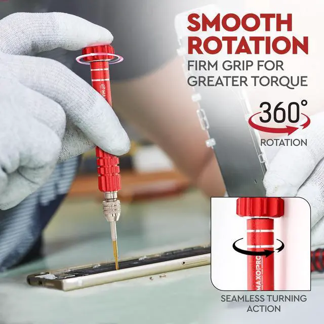 Alt view image 7 of 7 - 5-in-1 Multifunctional Eyeglass Screwdriver Kit | Mini Screwdriver for Glasses with Swivel Head and Strong Magnetic Tips | Premium Set for Eyeglass Sunglasses Electronics Phone Jewelry - By MaxoPro