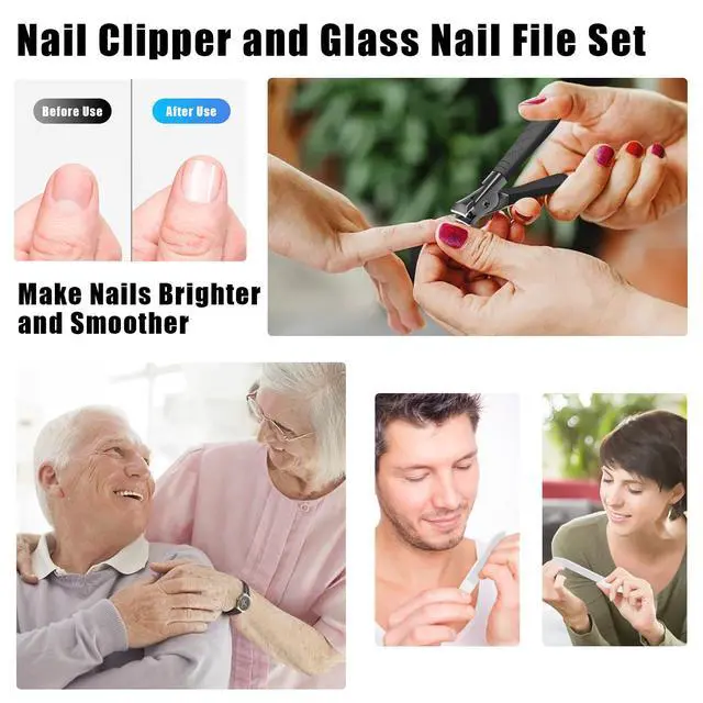 Alt view image 6 of 6 - Professional Nail Clippers for Thick Toenails - Ultra Sharp, Anti-Slip Set With Long Handle for Men, Women and Seniors - Stainless Steel Large Clippers