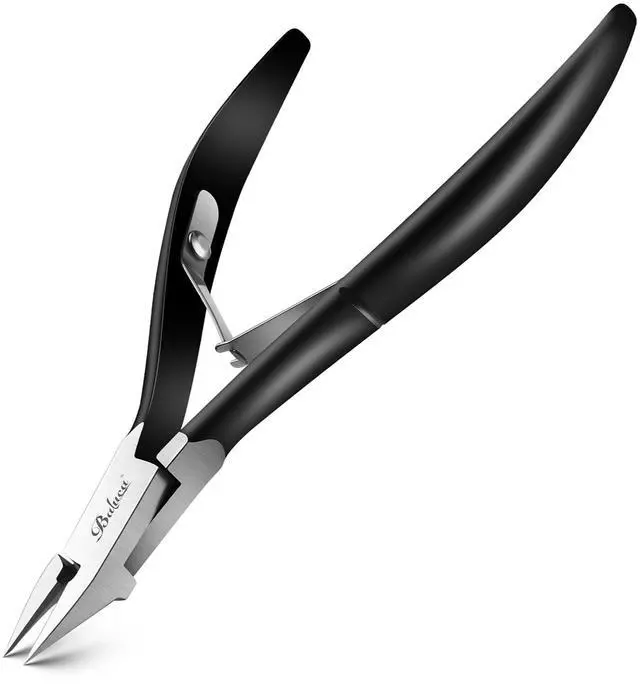 Main image of Toenail Clippers Straight Blade for Thick Toenails and Ingrown Nails, Professional Stainless Steel Fingernail Toenail Clippers Trimmers for Seniors, Men and Adult - Black
