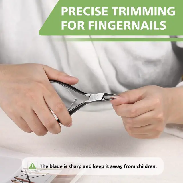 Alt view image 7 of 7 - Toenail Clippers Straight Blade for Thick Toenails and Ingrown Nails, Professional Stainless Steel Fingernail Toenail Clippers Trimmers for Seniors, Men and Adult - Black