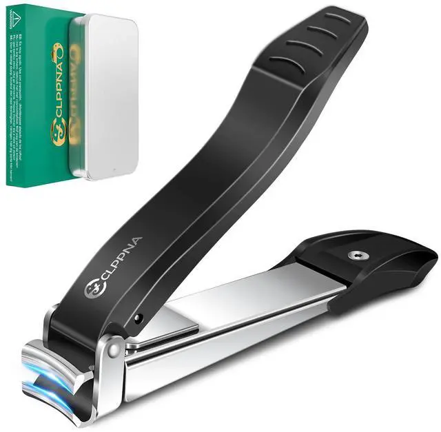 Main image of Nail Clippers for Men with Catcher, CLPPNA Heavy Duty Finger Nail Clippers Adult, Stainless Steel Nail Cutter, Fingernail & Toenail Clippers Ideal Gift for Men & Grooming Gifts