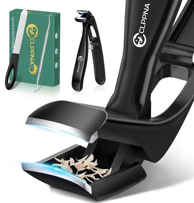 Main image of Toenail Clippers for Seniors, 2026 Upgrade Angled Head Nail Clippers for Men with Catcher, CLPPNA Ergonomic Toenails Clipper for Thick Toenails Long Handle, Sharp Wide Jaw Fingernail Clippers Adult