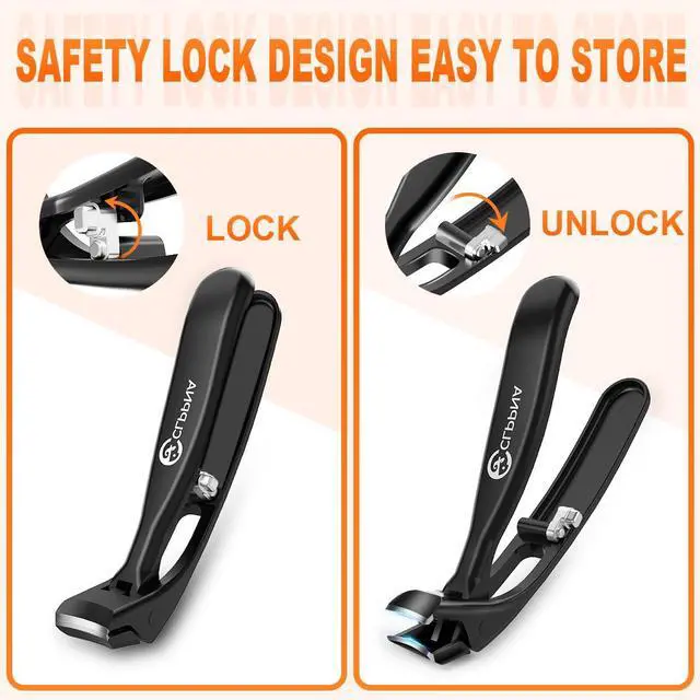 Alt view image 6 of 7 - Toenail Clippers for Seniors, 2026 Upgrade Angled Head Nail Clippers for Men with Catcher, CLPPNA Ergonomic Toenails Clipper for Thick Toenails Long Handle, Sharp Wide Jaw Fingernail Clippers Adult
