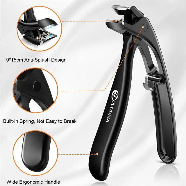 Alt view image 5 of 7 - Toenail Clippers for Seniors, 2026 Upgrade Angled Head Nail Clippers for Men with Catcher, CLPPNA Ergonomic Toenails Clipper for Thick Toenails Long Handle, Sharp Wide Jaw Fingernail Clippers Adult