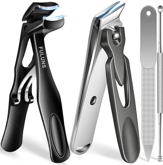 Main image of Nail Clippers for Men Thick Nails with Angled Head & Wide Opening, Heavy Duty Large Nail Clippers for Seniors with Catcher, 2026 Slanted Sharp Nail Clippers Set Gifts for Men Women Adults