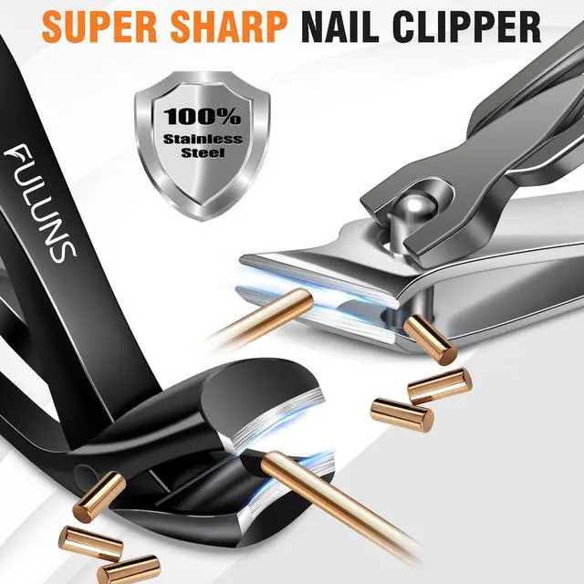 Alt view image 6 of 7 - Nail Clippers for Men Thick Nails with Angled Head & Wide Opening, Heavy Duty Large Nail Clippers for Seniors with Catcher, 2026 Slanted Sharp Nail Clippers Set Gifts for Men Women Adults